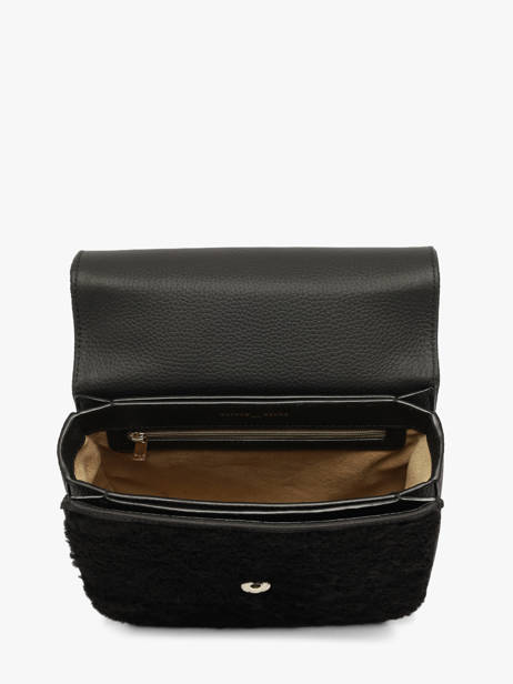 Sac Bandoulière Ulysse Peau Lainée Et Cuir Nathan baume Noir odyssey 2S vue secondaire 3