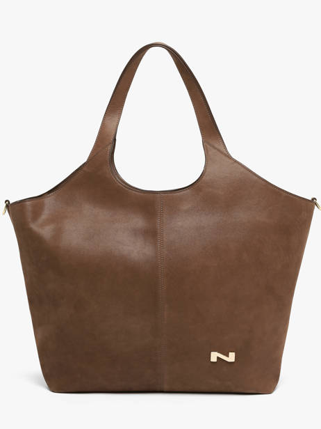 Sac Porté épaule Dubai Nubuck Cuir Nathan baume Marron riverside 3NG
