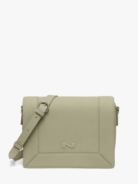 Leather Rotterdam Crossbody Bag Nathan baume Green mondrian 3