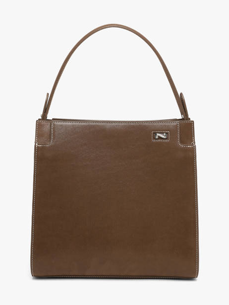 Sac à Main Elisabeth Cuir Nubuck Nathan baume Marron dynasty 4NG