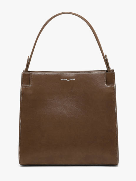 Sac à Main Elisabeth Cuir Nubuck Nathan baume Marron dynasty 4NG vue secondaire 4