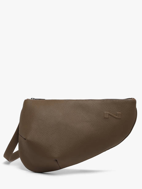 Leather Crossbody Bag Large City Perle Nathan baume Brown n city 1