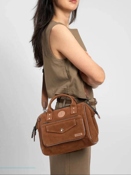 Sac Bandoulière Crossbody M Cabaia Marron crossbody M vue secondaire 1
