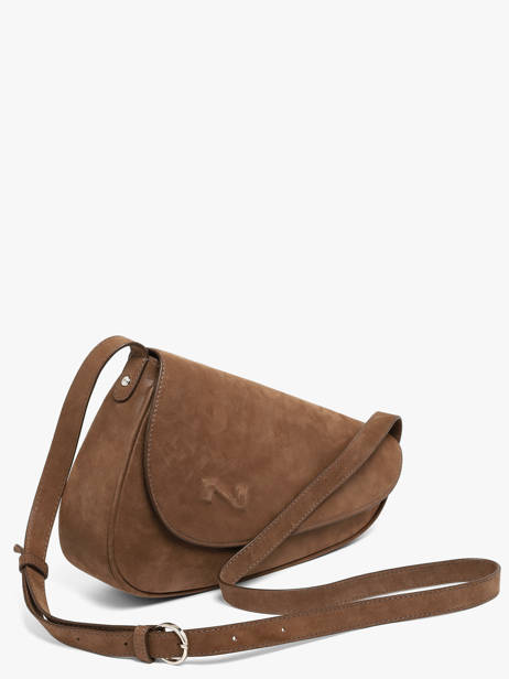 Sac Bandoulière Sunny Nubuck Cuir Nathan baume Marron n city 6NG vue secondaire 1