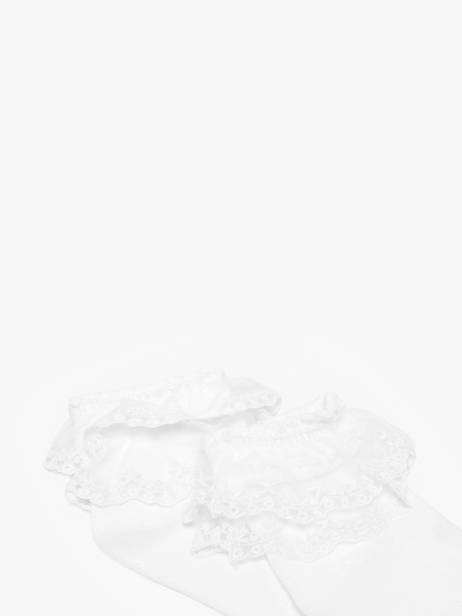 Chaussettes Pieces Blanc socks women 17140916 vue secondaire 1