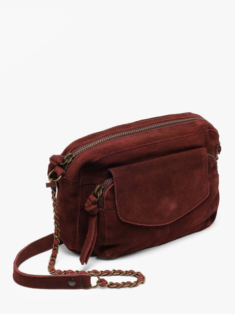 Leather Crossbody Bag Naina Pieces Red naina 17100639 other view 1