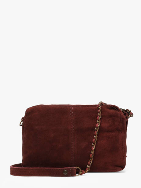 Leather Crossbody Bag Naina Pieces Red naina 17100639 other view 3