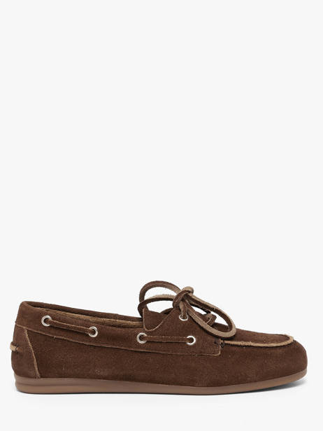 Chaussures Bateau En Cuir Pavement Marron women 24128347