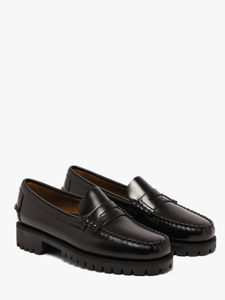 Dan Lug Hand-stitched Leather Loafers Sebago Black women 7002IJ0 other view 1