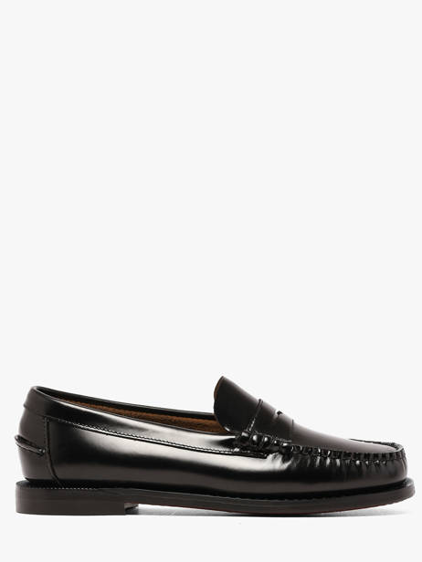 Classic Dan Hand-stitched Leather Loafers Sebago Black women 7001530