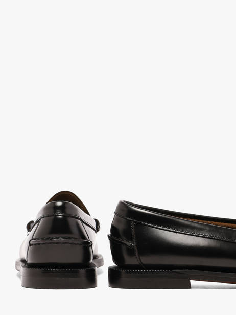Classic Dan Hand-stitched Leather Loafers Sebago Black women 7001530 other view 2