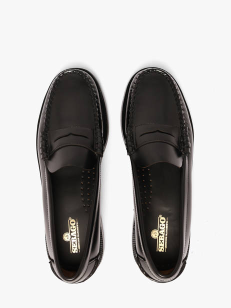 Classic Dan Hand-stitched Leather Loafers Sebago Black women 7001530 other view 3
