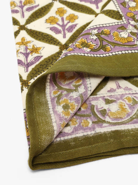 Scarf Zénon 50x50 Byzantine Green foulard ZEN other view 2