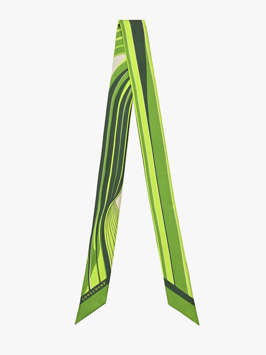Longchamp Soie gots Scarf Green