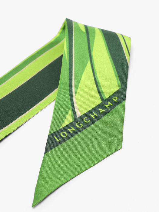 Longchamp Soie gots Scarf Green
