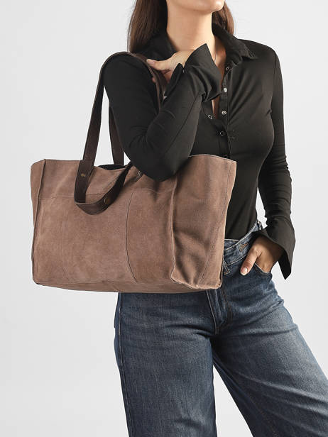 Shoulder Bag Ava Leather Pieces Beige ava 17166656 other view 1