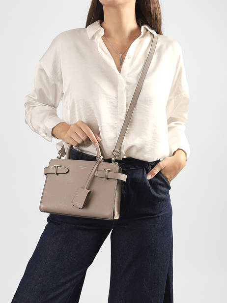 Small Leather Emilie Handbag Le tanneur Beige emily PB328670 other view 1
