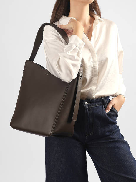 Medium Leather Céleste Hobo Bag Le tanneur Brown celeste TLES1410 other view 1