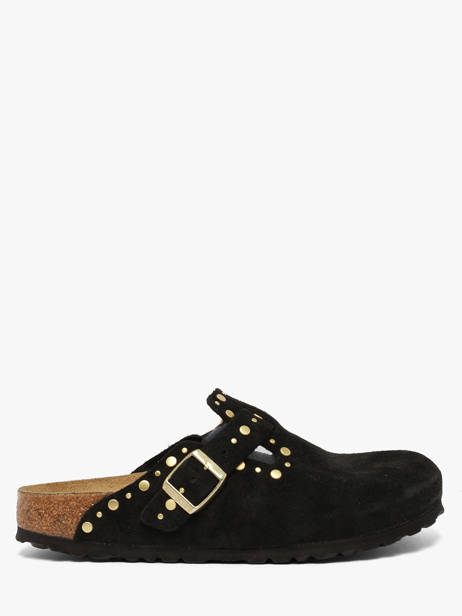 Slippers In Leather Birkenstock Black women 1030491