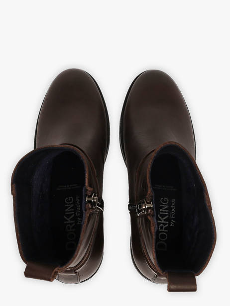 Heeled Boots In Leather Dorking Brown women SK other view 3