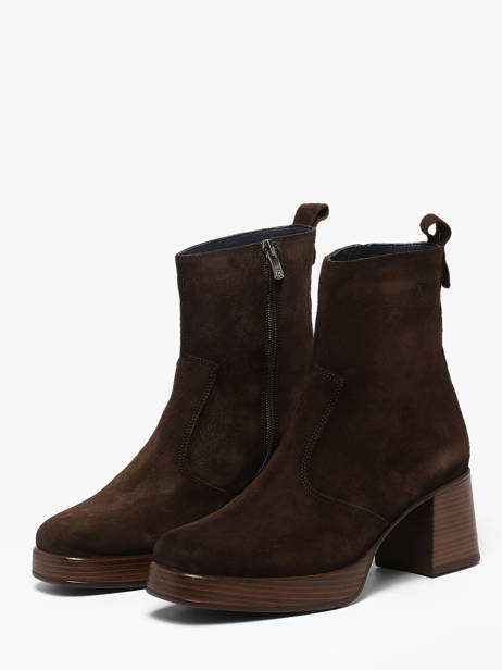 Heeled Boots In Leather Dorking Brown women CA other view 1