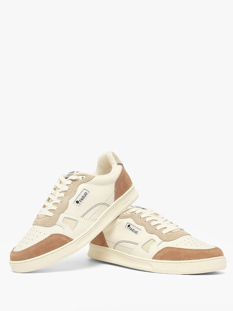 Sneakers En Cuir Faguo Beige men 25CG3208 vue secondaire 2