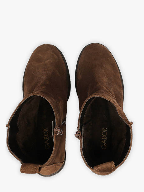 Heeled Boots In Leather Gabor Brown women 5 other view 3