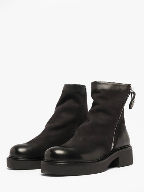 Boots In Leather Metisse Black women NU2547 other view 1