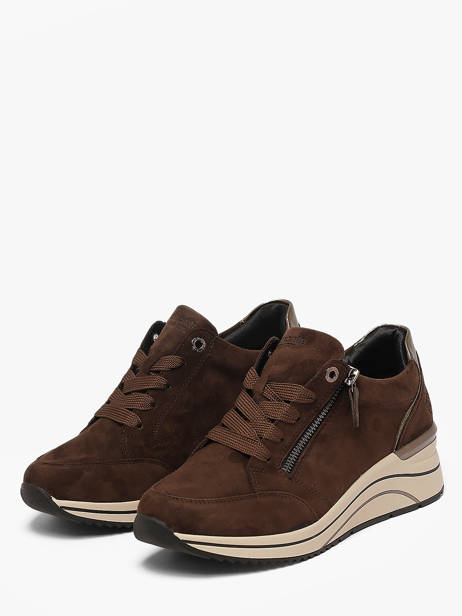 Platform Sneakers In Leather Remonte Brown women 25 other view 1