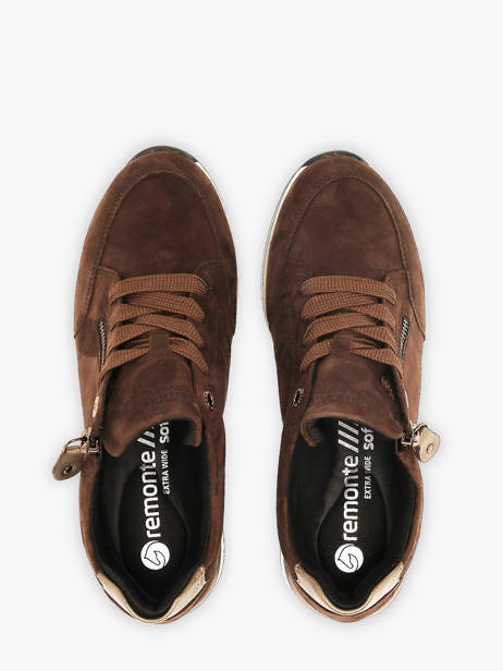 Platform Sneakers In Leather Remonte Brown women 25 other view 3