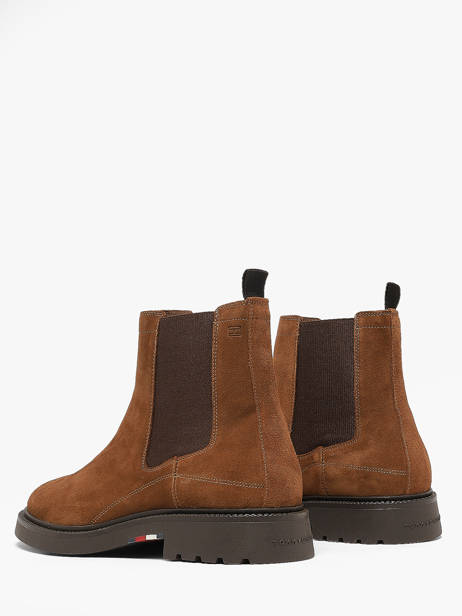 Chelsea Boots En Cuir Tommy hilfiger Marron men 5952GVQ vue secondaire 2
