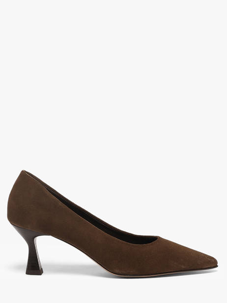 Stiletto Heel Pumps In Leather We do Brown women CO55406B
