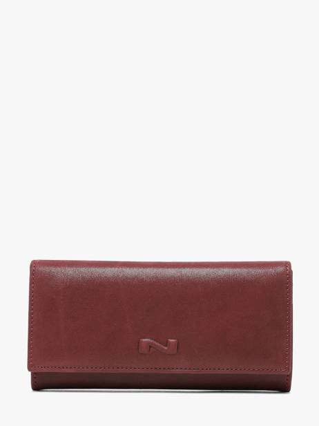 Nubuck Leather Glossy Wallet Nathan baume Red dynasty NG