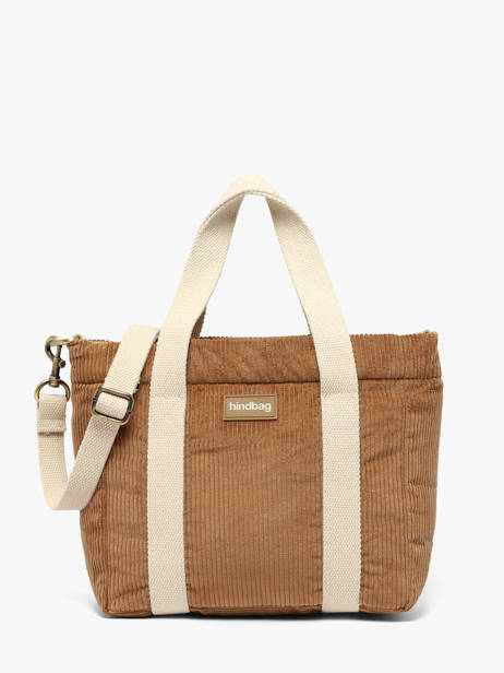 Satchel Velours Corduroy Hindbag Brown velours V