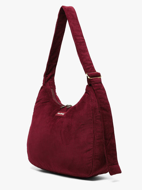 Shoulder Bag Velours Corduroy Hindbag Red velours V other view 1