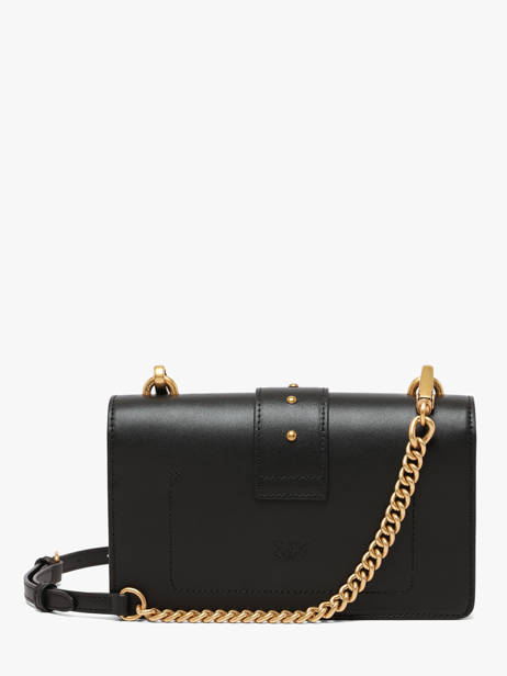 Leather Mini Love One Crossbody Bag Pinko Black love bag icon 7071A0F1 other view 4