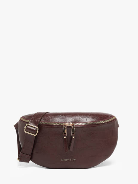 Sac Banane Lauren Effet Croco Laurent david Rouge ld bags 901