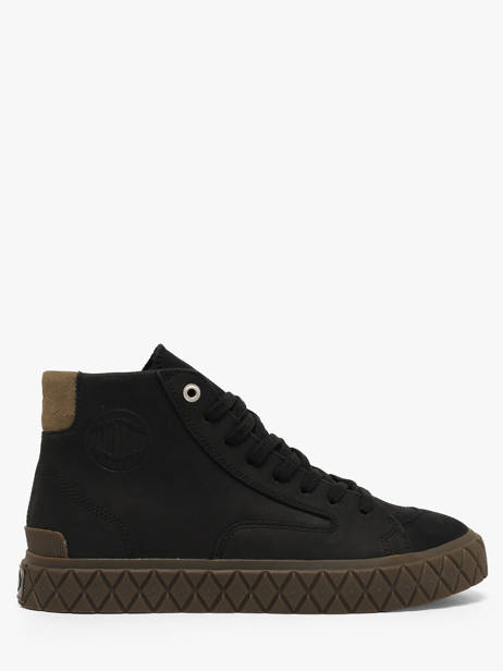 Ankle Sneakers In Leather Palladium Black men 74996008