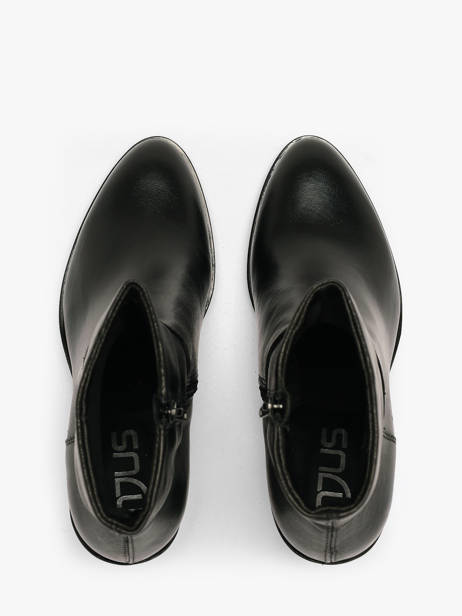 Bottines à Talon En Cuir Mjus Noir women N31204 vue secondaire 3
