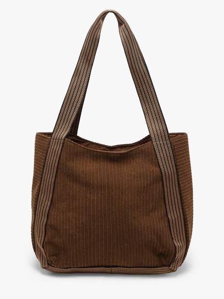 Sac Porté épaule Velours Le voyage en panier Marron velours AHP308 vue secondaire 3