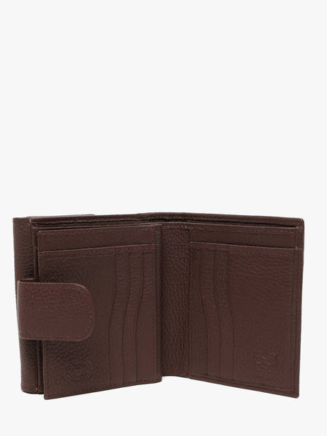 Leather Caviar Compact Wallet Crinkles Brown caviar 14068 other view 1