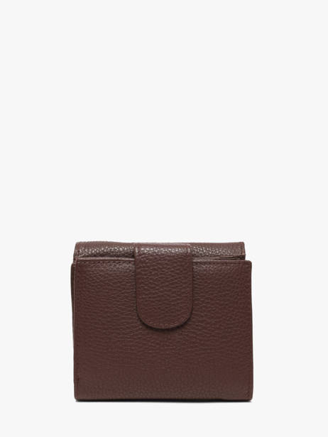 Leather Caviar Compact Wallet Crinkles Brown caviar 14068 other view 4