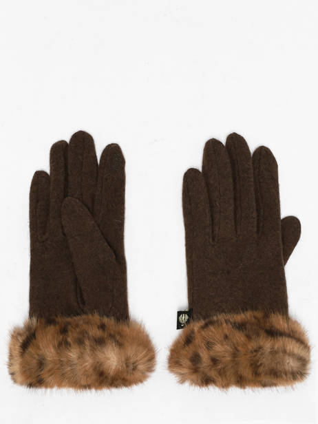 Leopard-trim Gloves Le voyage en panier Brown accessoires AHG004