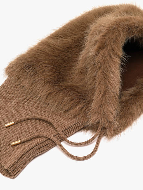 Balaclava With Teddy Effect Le voyage en panier Brown accessoires AHC004 other view 1
