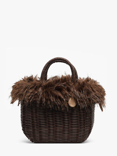 Handbag Doudou Le voyage en panier Brown doudou S