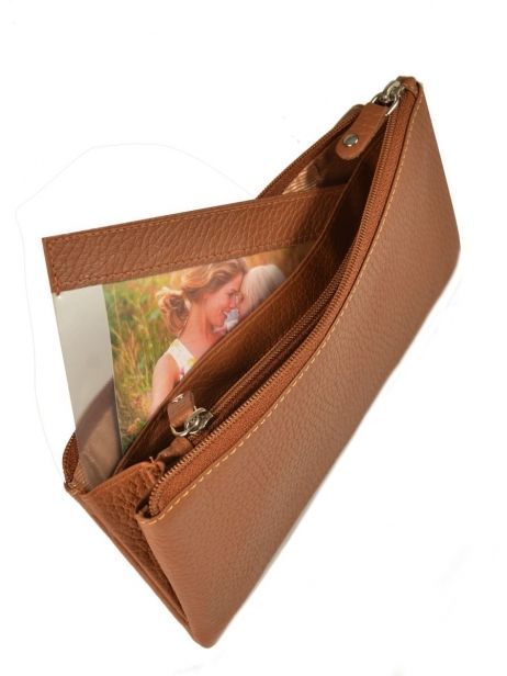 Wallet Leather Crinkles Brown caviar 14104 other view 3