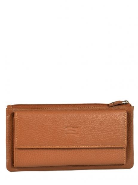 Wallet Leather Crinkles Brown caviar 14104