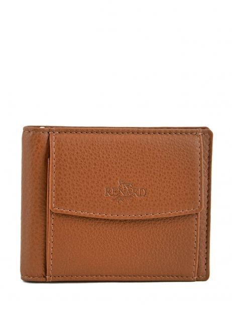 Portefeuille Cuir Yves renard Marron foulonne 23014