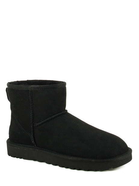 Classic Mini Ii Boots In Leather Ugg Black women 1016222 other view 1