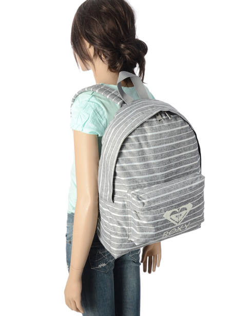 Backpack 1 Compartment Roxy Gray back to school RJBP3731 other view 3